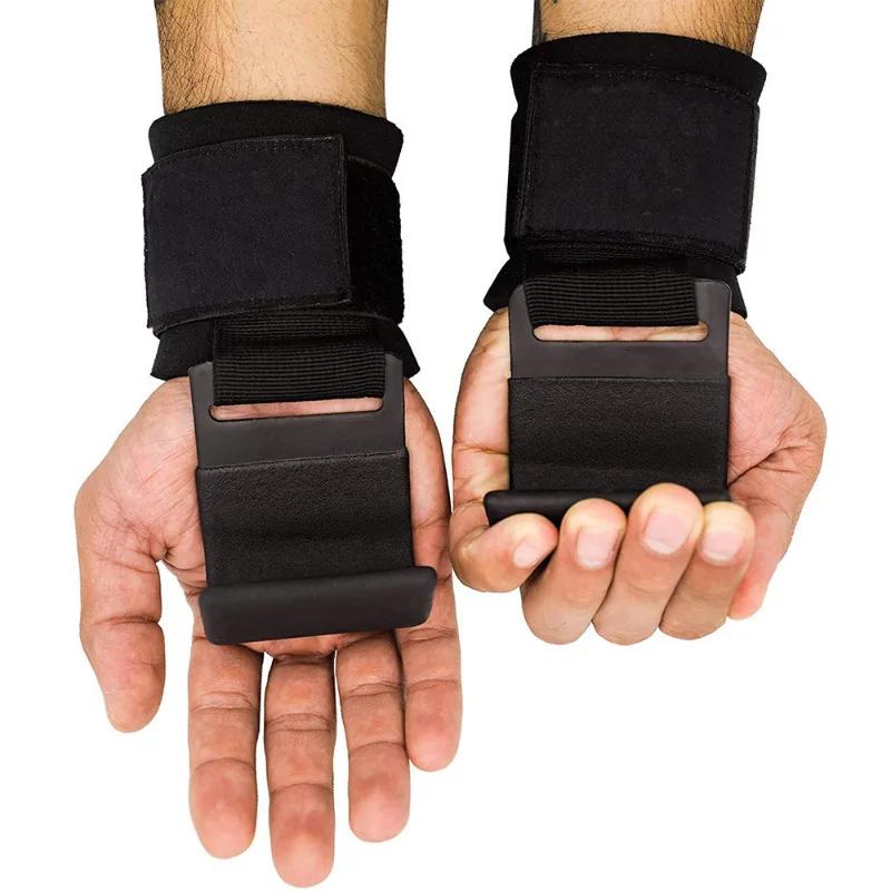 2 шт. Крюки для тяжелой атлетики с кистевыми бинтами, ручные крюки для грифа, кистевой ремень, крюк для тренажерного зала, фитнеса, ремень для веса, перчатки для подтягиваний, пауэрлифтинга