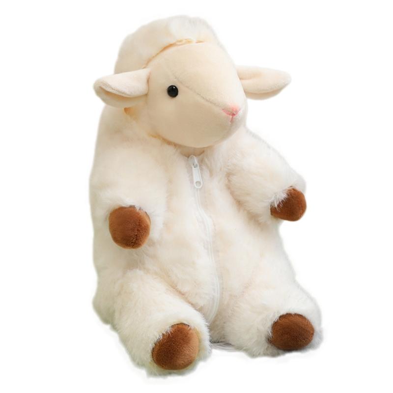 Cute Soft Sheep Plush Toys Stuffed Lamb Dolls Detachable Wool Home Decor Kids Birthday Gifts Plushie