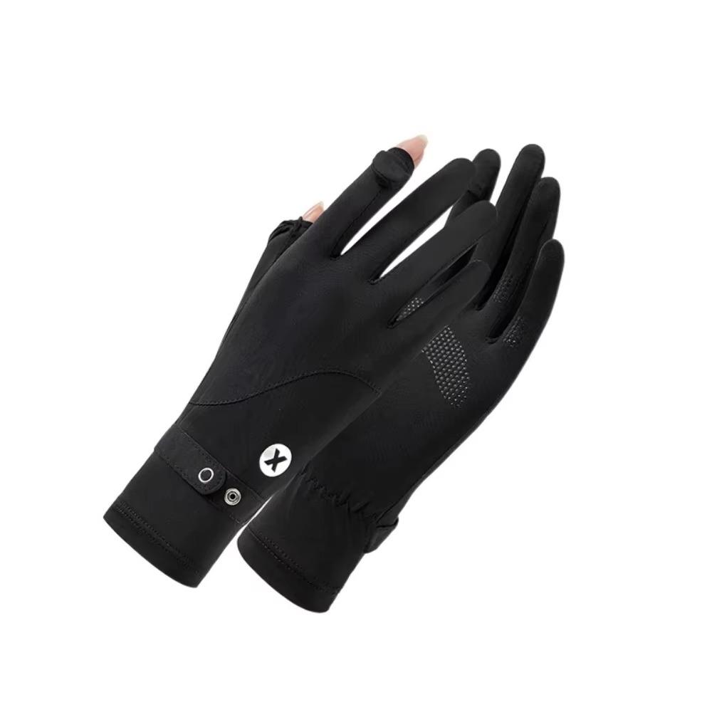 Anti-UV Sun Protection Riding Gloves Ice Silk Summer Driving Mittens Women Sunscreen Gloves Ladies