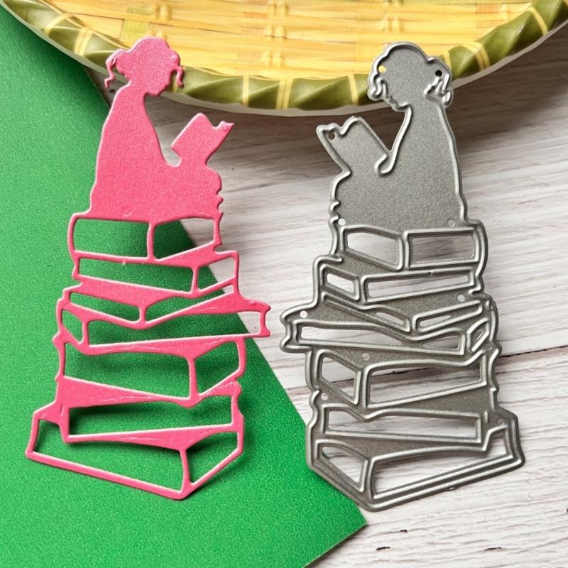 Книга для чтения Металлические штампы для вырезания DIY Поделки Шаблон для тиснения из углеродистой стали Трафарет Скрапбукинг для открыток Вырубки Форма