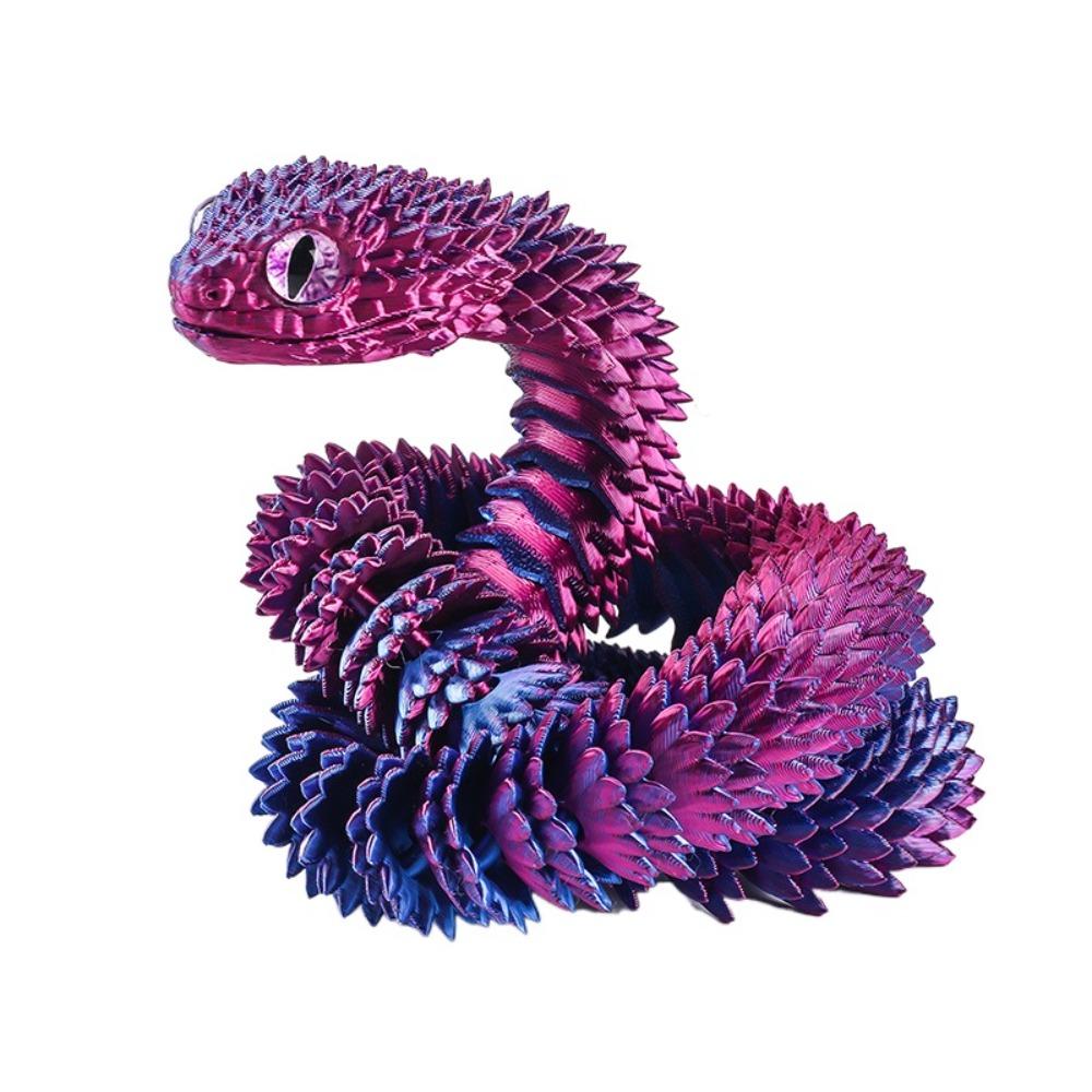 30/45/60 см 3D-печатная игрушка-змея, разноцветная, модель-симуляция животного, Хэллоуин