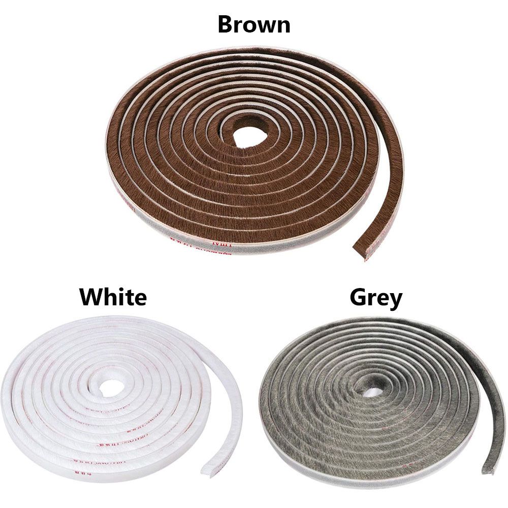 5m Window New Tape Brush Door Strip Windproof Sealing Strip Door And Window Seal Self Adhesive Pile Weatherstrip