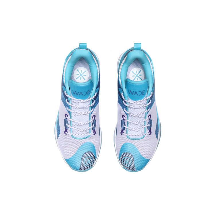 Li Ning Cushioning Rebound Low top Basketball Shoes Men's Blue White ABAQ061-1