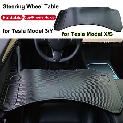 Для Tesla Model 3 YXS 2023 Аксессуары Подставка для рулевого колеса Складной столик для планшета и ноутбука Подставка для переднего сиденья Подставка для телефона