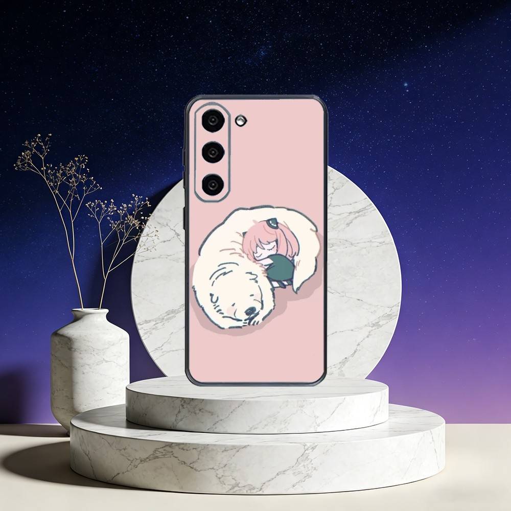 S-Spy X Family B-Bond Yor Anya Phone Case For Samsung Galaxy A73,A72,A71,A70,A53,A52,A51,Others Soft Black Cover