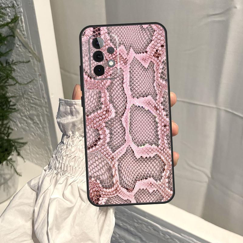 Чехол с принтом под змеиную кожу для Samsung Galaxy A54 A34 A13 A23 A33 A53 A73 A12 A14 A22 A32 A52 A51 A71 A21S Чехол
