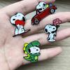 2/4/6Pcs Cute Snoopy Cartoon Enamel Pins Set Lapel Brooch Badge for Backpack Clothes Fashion Accessory Holiday Gift