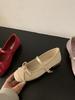 French Gentle Bow Mary Jane Shoes Women's Shoes Inner Height Increase Early Spring New Ballet Shoes with Skirt Single Shoes