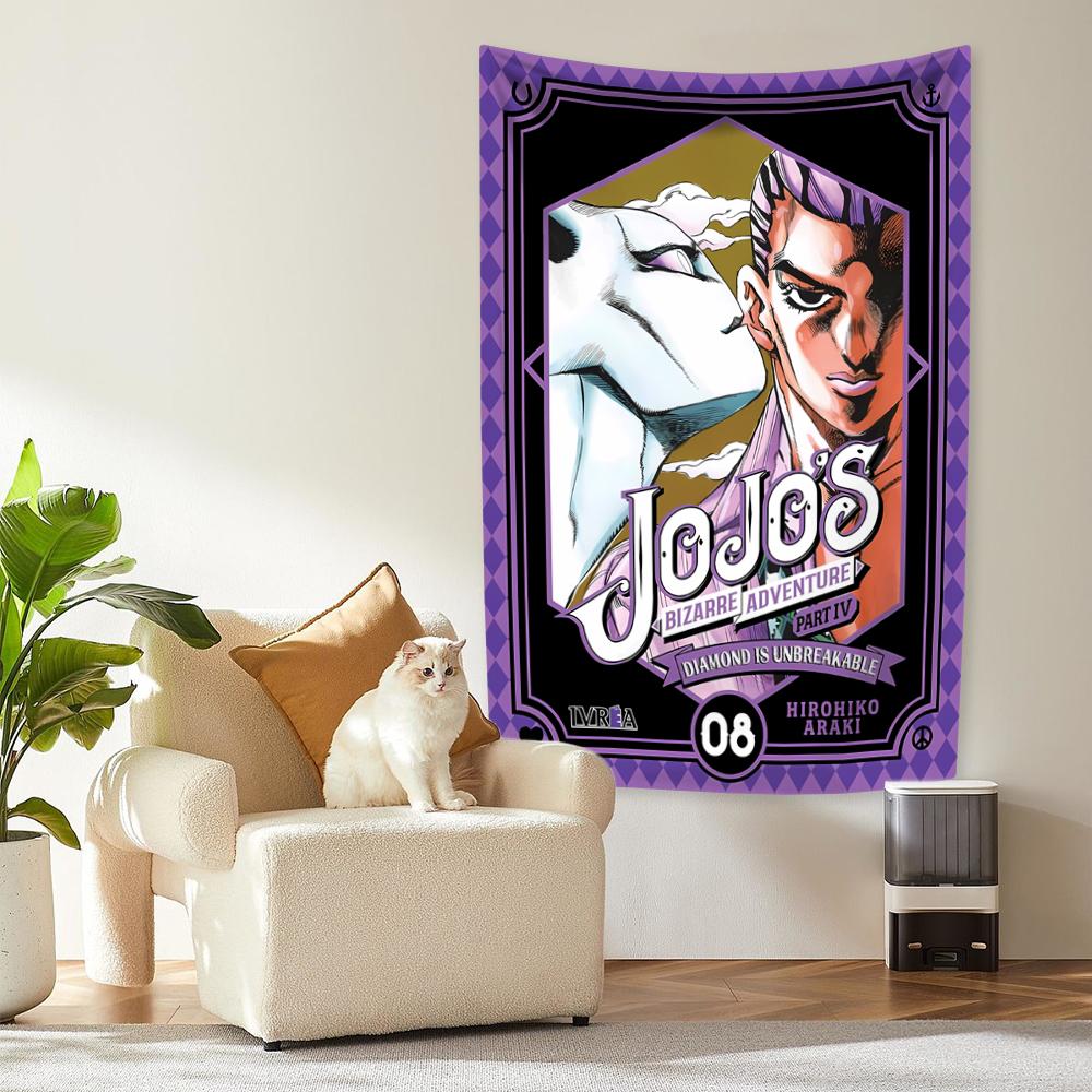 Аниме JoJos Bizarre Adventure Гобелен Забавный Комикс Декор Комнаты Настенные Подвесные Ковры Спальня Фон Ткань