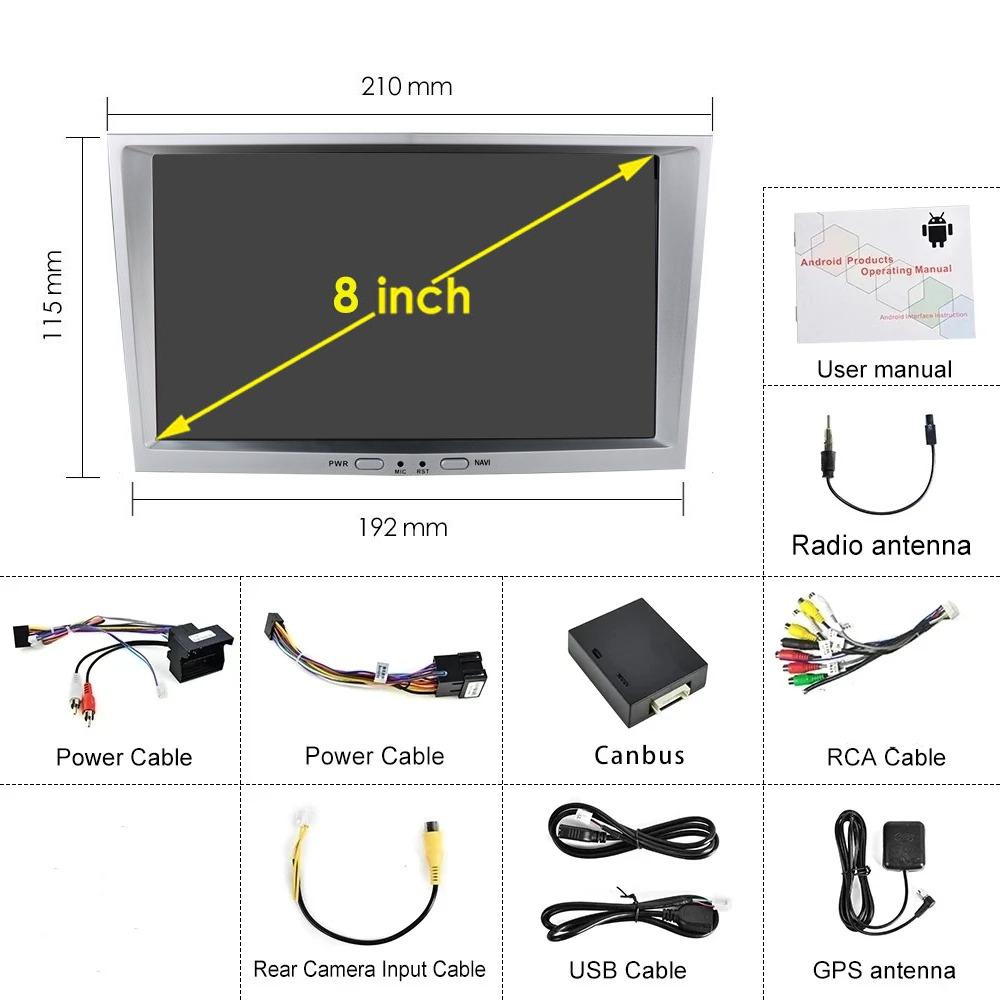 8 Inch Android Car Radio For For Opel Astra H Vectra C D Corsa Antara Combo Vivaro Zafira Corsa 2 DIN Multimedia Carplay GPS 2+32GB