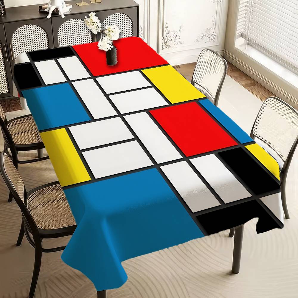 Скатерть Art P-Piet CC-ornelies M-Mondrian Покрытие для домашнего обеденного стола Покрытие для банкетного стола на открытой вечеринке Скатерти для украшения отеля