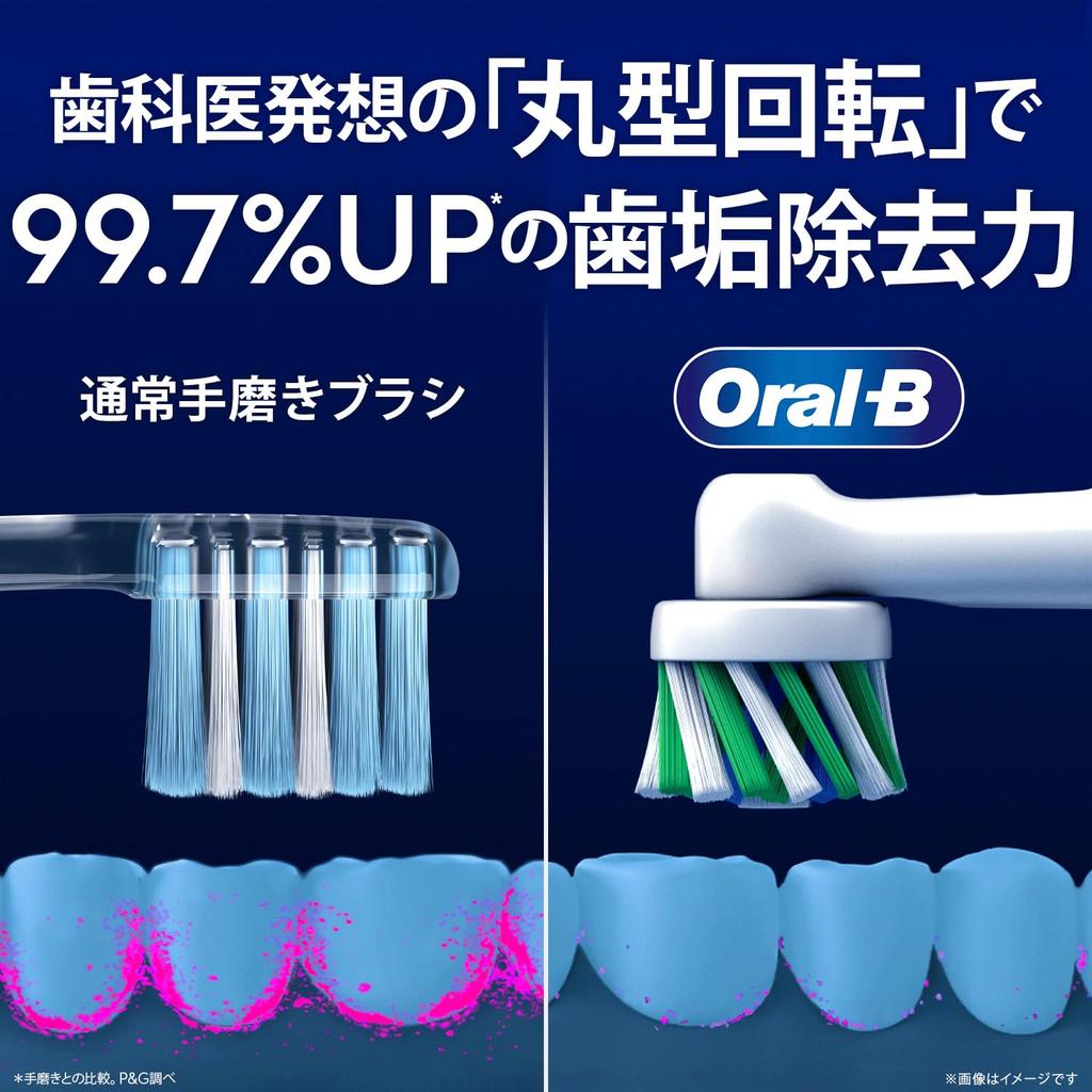 Электрическая зубная щетка Braun Oral B PRO1S 2 сменные щетки BK Black D305.523.3
