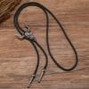 Vintage Western Cowboy Bolo Tie Horn Necktie Punk Necklace Costume Accessory Bolo Tie Western
