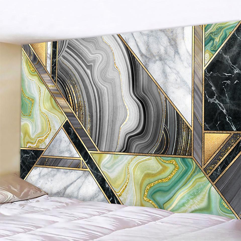 Абстрактная мраморная настенная живопись, гобелен, золотая фольга, красочный хиппи, богемный психоделический современный стиль, Декор, фоновая ткань