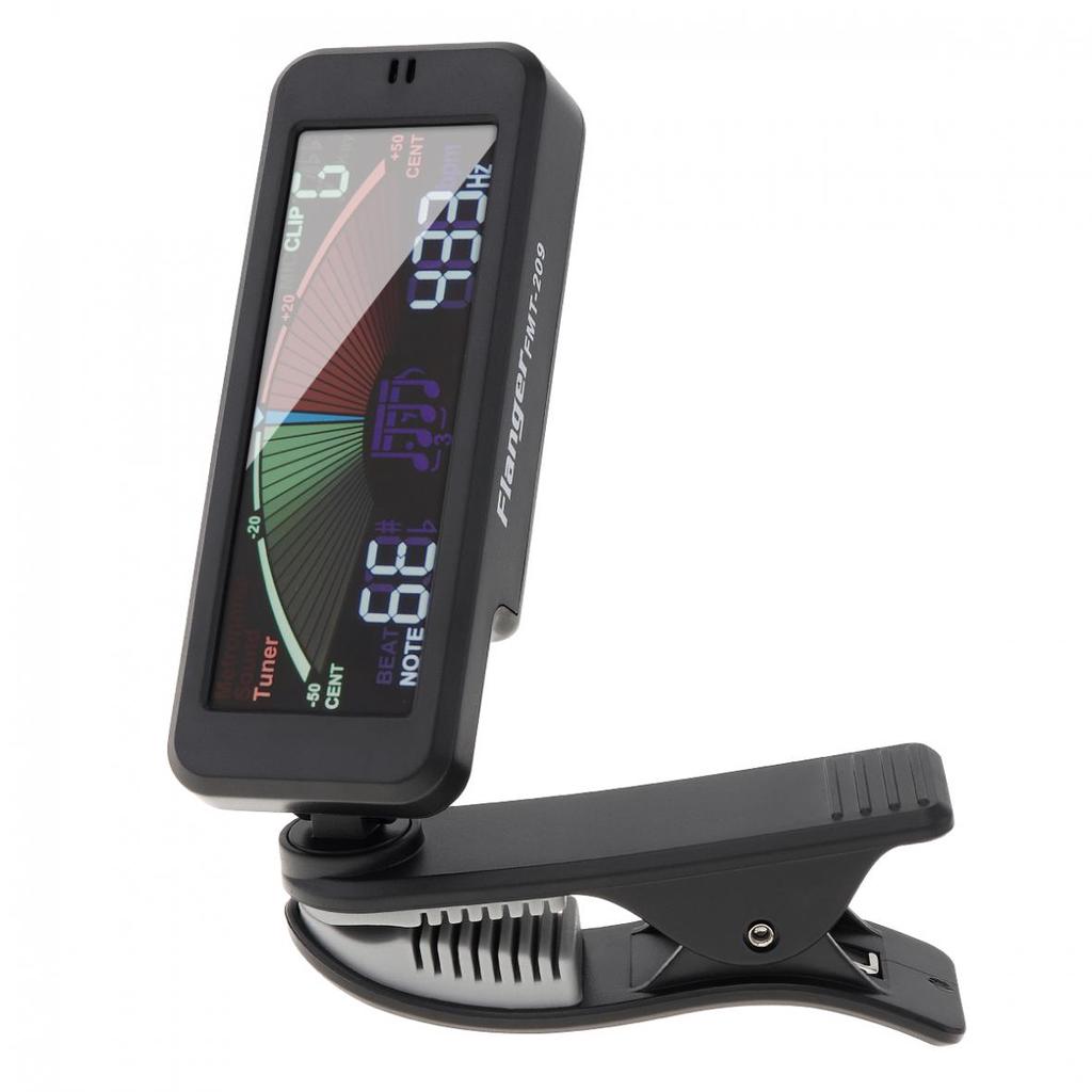Гитарный тюнер 3 в 1, большой ЖК-экран с зажимом для хроматической гитары, бас-гитары, укулеле, скрипки