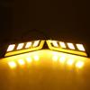1Pc Led Cob Fog Lamp Car Daytime Running Drl Waterproof With Turn Signal Light