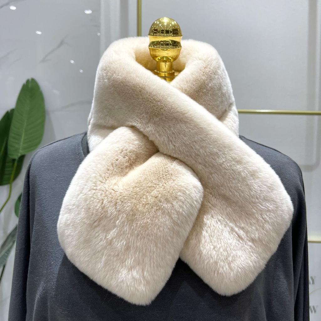 Зимний шарф из искусственного меха унисекс — толстый, вязаный, мягкий и стильный аксессуар для модного теплого комфорта