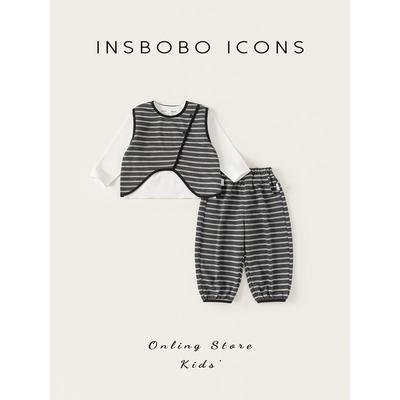 Insbobo Children's Suit 2026 Spring Boys' Vest Baby Stylish New Clothes Girls Fashionable Children's Clothing