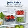 Vegetable And Fruit Storage Container With Draining Function For Refrigerator Kitchen Use