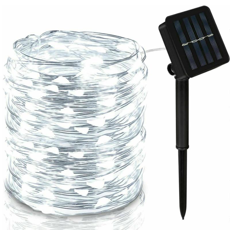 Solar Led String Lights Waterproof Copper Wire Outdoor Garden Decoration