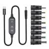 USB C Power Cord with 8 Adapters 100W Highest Efficiency Variable Power Supply DC5.5 Type C Charging Cable 120cm