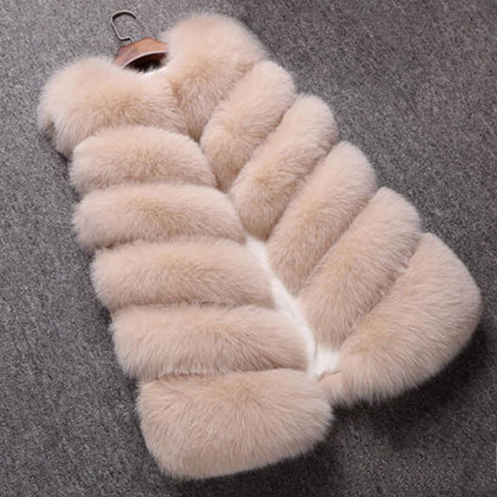 Womens Ladies Sleeveless Color Waistcoat Solid Winter Loose Vest Coat