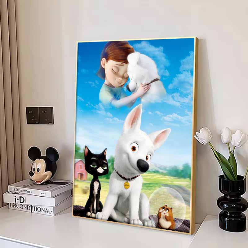 Disney 5D DIY Алмазная живопись Болт и Друзья Иллюстрации Мультфильм Полная Алмазная Мозаика Искусство Настенный Декор Набор
