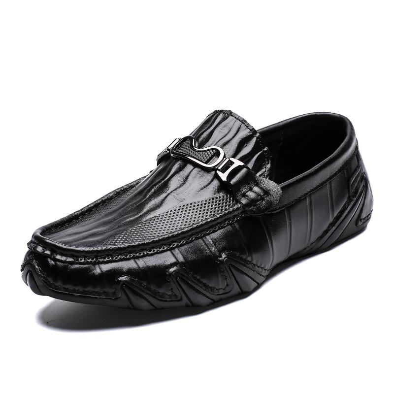 Genuine Leather Mens Loafers Luxury Brand Designer Casual Shoes Classic Slip On Men Shoes Moccasin Light Comfy Male Driving Flat