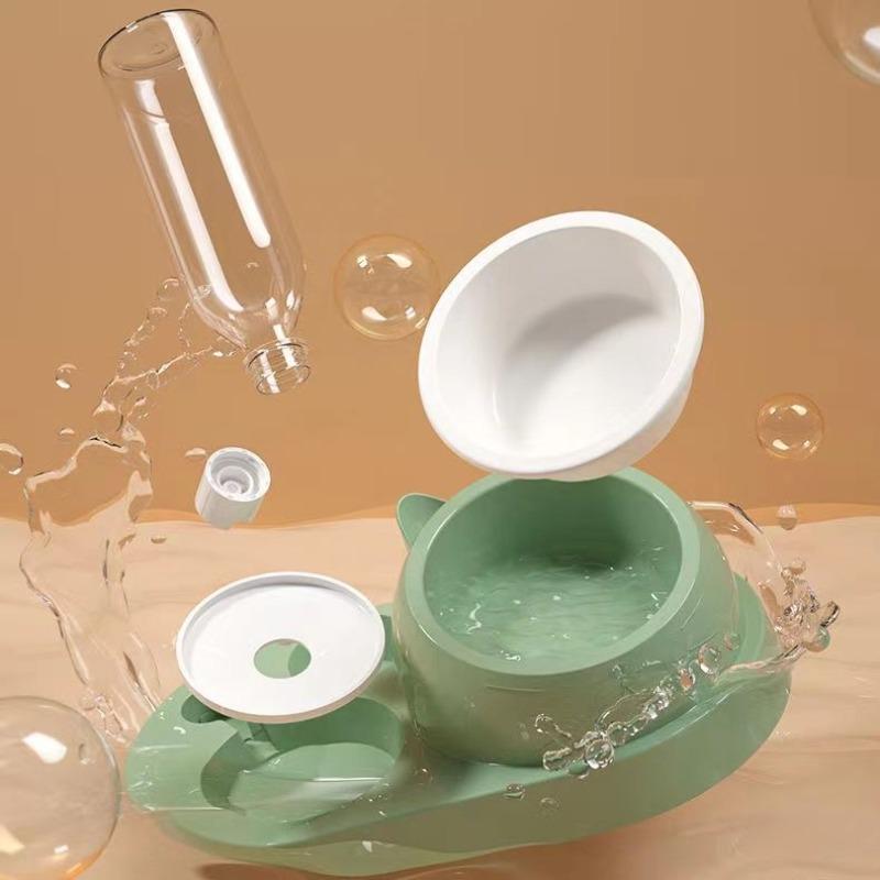 Миска для кошек Slow Food Anti-Chock Автоматическое питье Anti-Pushset Pet Double Bowl Home Multifunction Кормушки для собак из нержавеющей стали Новые