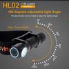 HL02 Налобный фонарь 1130 лм SST40 Светодиодный перезаряжаемый головной фонарь с магнитной зарядкой, хвост, повязка на голову для кемпинга / туризма на открытом воздухе