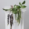 Artificial Fruit Branch Hanging Green Plant Natural Effect Home Garden Decorative Plant for Outdoor Balcony Artificial Fern