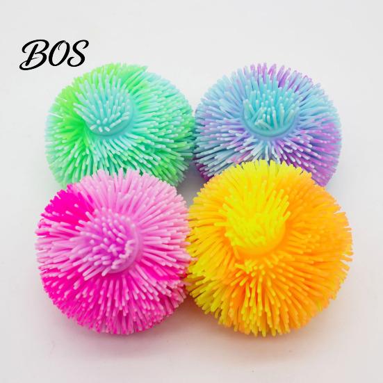 Stress Relief Toy Fuzz Ball Toy, TPR Fuzzy Squeeze Fidget Anxiety Relieving Office Desk for Focus Aid, Hand Relaxation Therapy