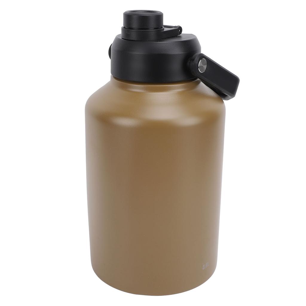 3.8L Спортивная бутылка для воды из нержавеющей стали с двойными стенками и вакуумной изоляцией для кемпинга на открытом воздухе