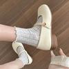 Ретро matching юбка одиночные туфли новая осень французские круглый носок легкий рот нежные туфли Мэри Джейн