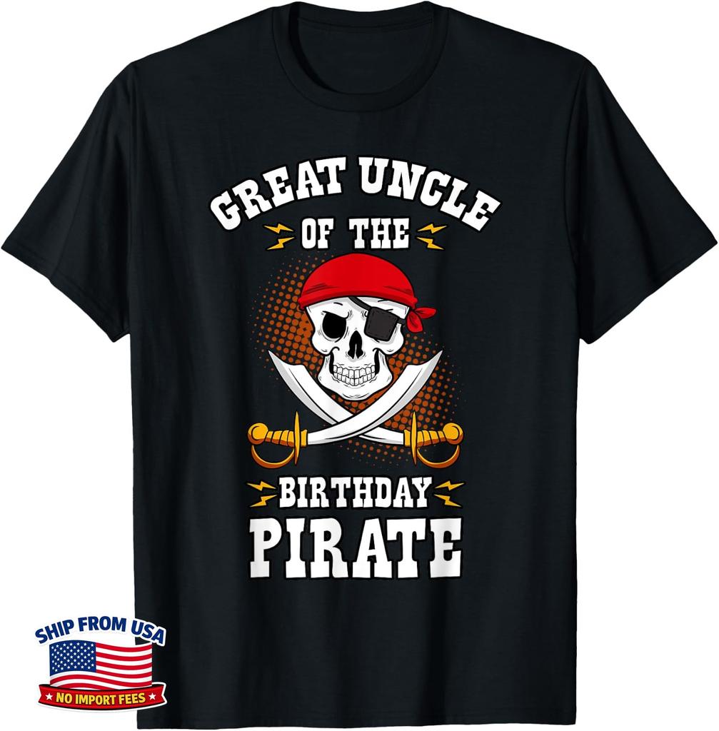 Great Uncle of Birthday Pirate Themed Matching Bday Party Unisex T-Shirt