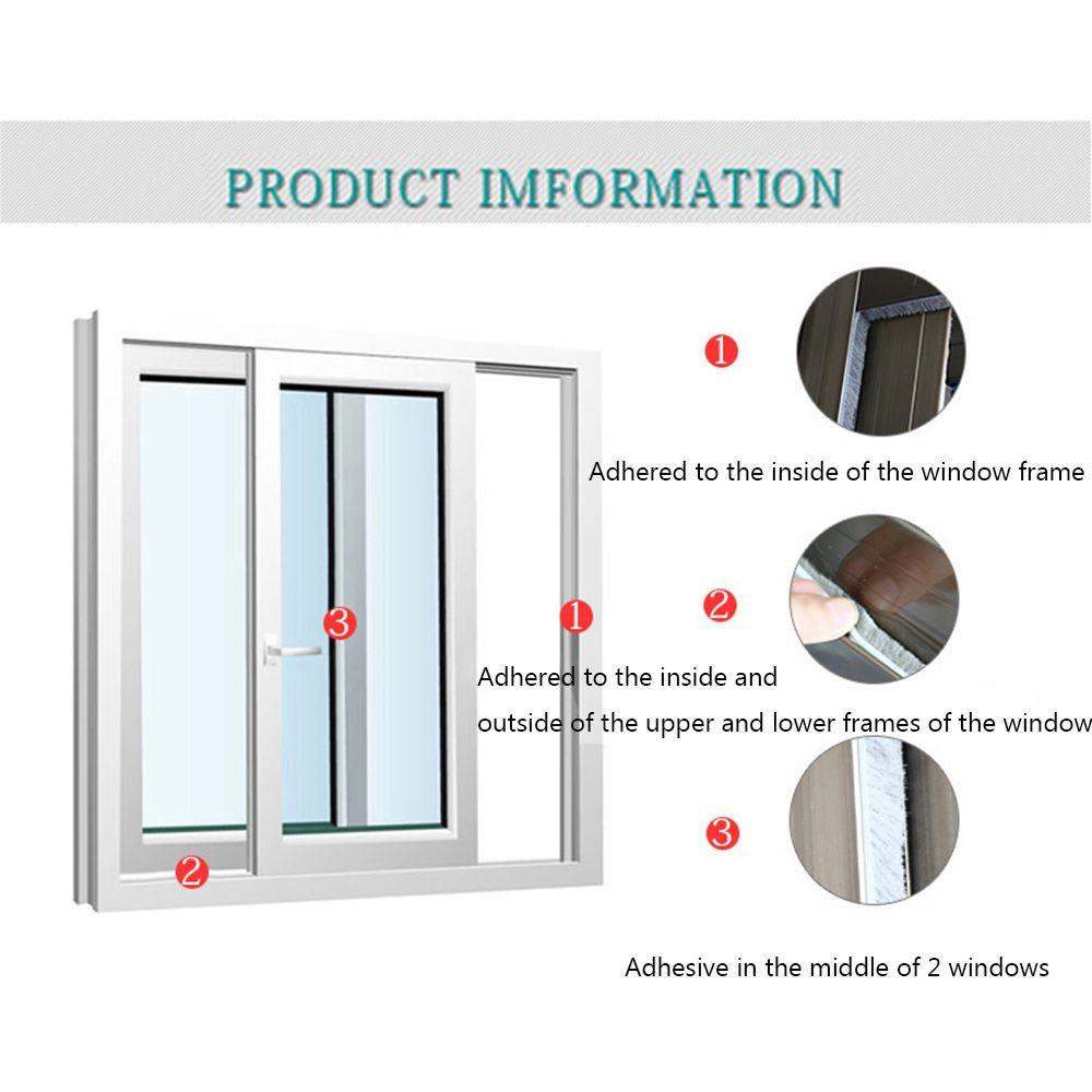 Tape Door Strip Windproof Pile Weatherstrip Sealing Strip Self Adhesive Door and window seal
