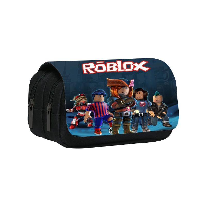 Roblox Паттерн Двухслойная Флип-Крышка Студенческая Канцелярская Сумка-Пенал Для Детей и Подростков