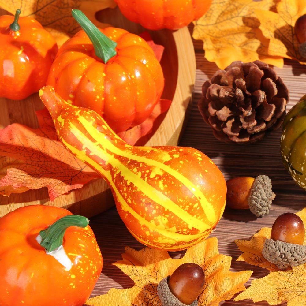 Realistic Faux Decoration Fake Vegetable Simulation Props Halloween Artificial Pumpkin DIY Craft
