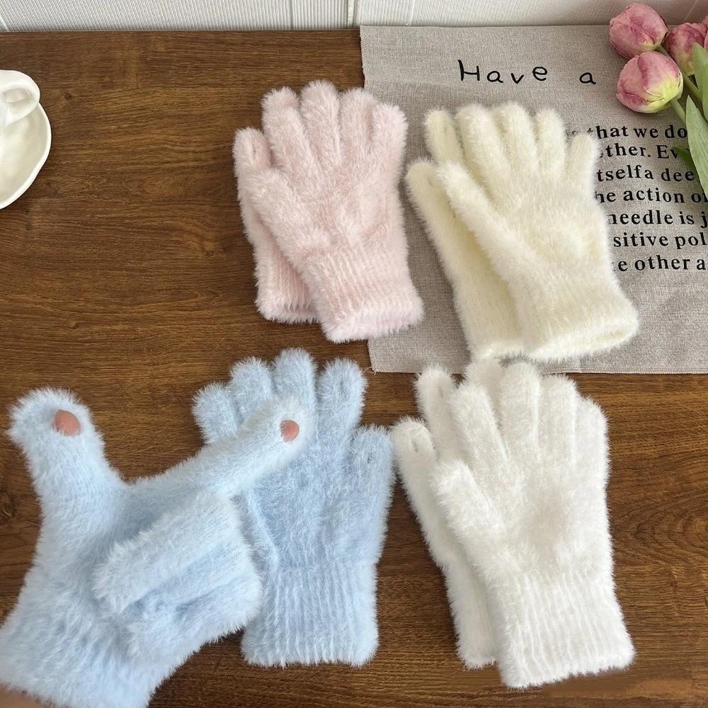 Windproof Touchscreen Gloves Cold Proof Cycling Gloves New Five Fingers Gloves Women
