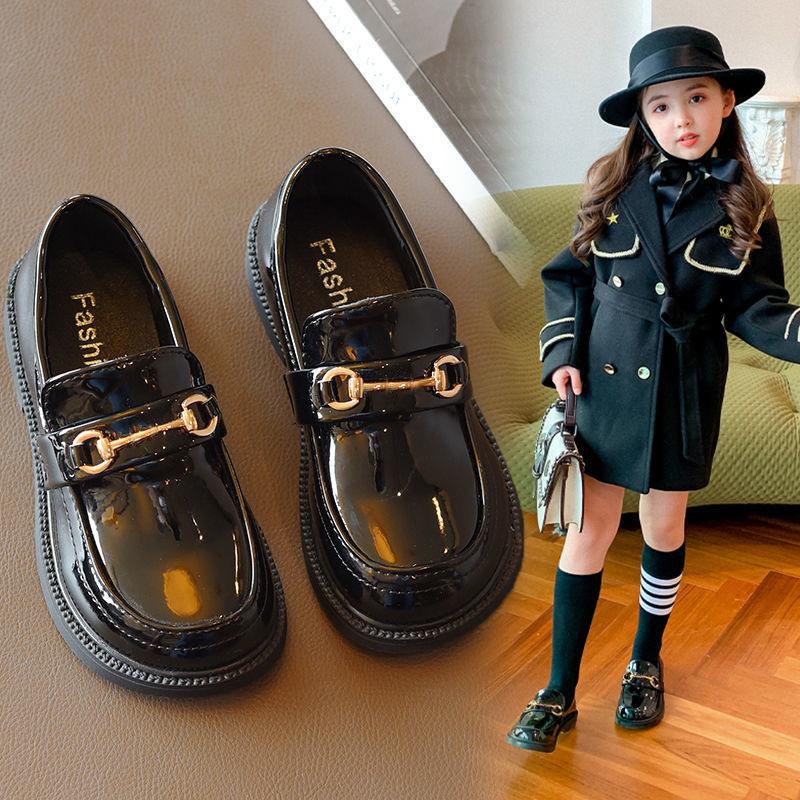 Girls' Leather Shoes, Princess Shoes, Autumn Single Shoes, British Style Versatile Soft-soled Small Leather Shoes