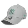 NEW ERA Cap 9FORTY Logo Free Size NY-Gray/Gray Outline Mint Green
