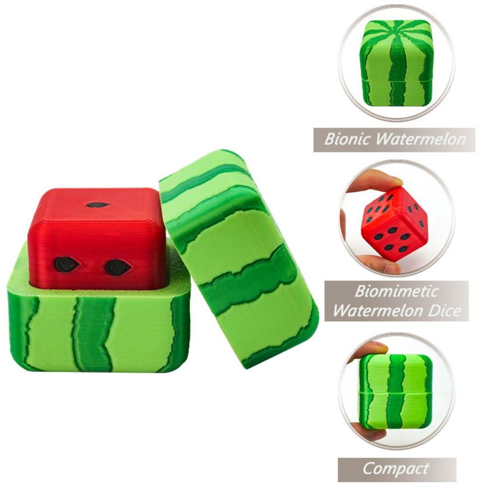 Square Watermelon Dice 6 Faces Bar Game Dice Fun Summer Breeze Dice  Bar Entertainment