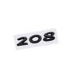 3D Glossy Black Chrome Silver Metal Logo Emblem Badge Decal Car Sticker for 208 Car Accessories