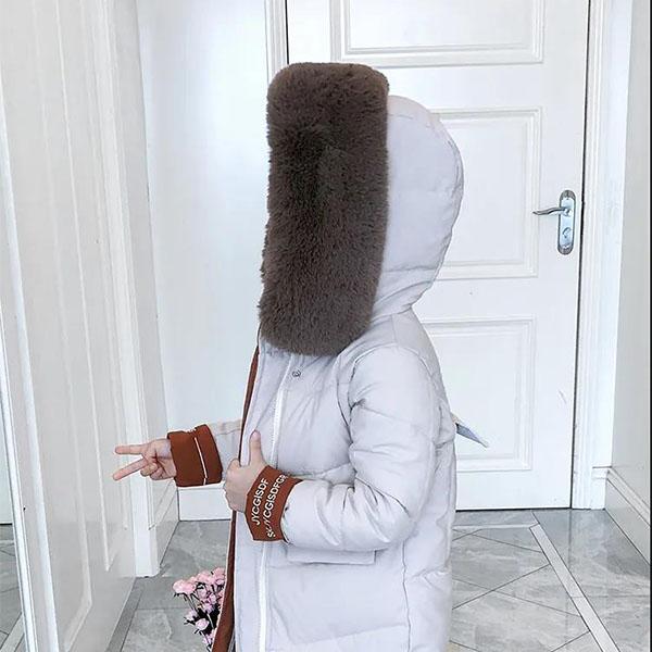 Winter Warm Plus Cotton Padded Down Padded Jacket Girls Winter Padded Jacket Padded Children's Mid-length Padded Jacket Jacket