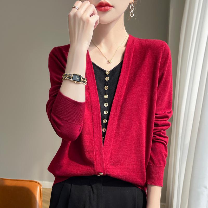 Женский свитер из камвольной шерсти из тутового шелка, кашемир Цинхэ, 50% шерсть, 50% тутовый шелк, зимний вязаный пуловер, осенний свитер, кашемировый свитер