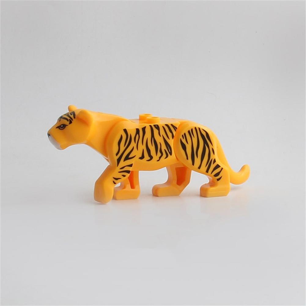 Animal Building Block Figures Mini Leopard Crocodile Shark Model Ornament Children Educational Toys For Kids
