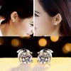 Exquisite Ladies Dolphin's Love Rhinestone Ear Stud Earrings With Timeless Design