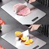 YEAVS Stainless Steel Cutting Board, Heavy-Duty Kitchen Cutting Board (Medium, 11.4" L X 7.9" W)