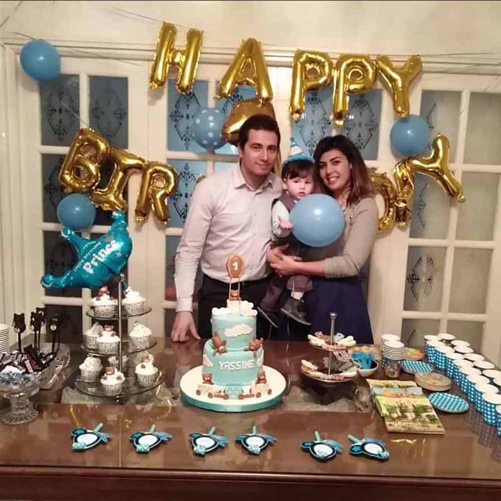 16-дюймовые шары с буквами Baby Happy Birthday из алюминиевой фольги, воздушные шары, украшения для вечеринки, детские шары на день рождения