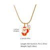 Women Christmas Necklace, Fashion Stainless Steel Chain Adjustable, Party Festival Jewelry Gifts